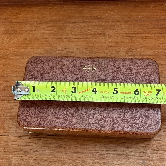 Brown and gold vintage farrington travel jewelry case clutch - Picture 10 of 11